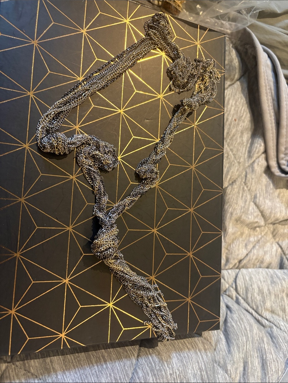 Silver Mesh Knot Necklace - Women Accessories